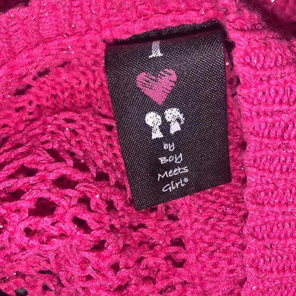 Pink sparkly knitted sweater - Picture 3 of 3